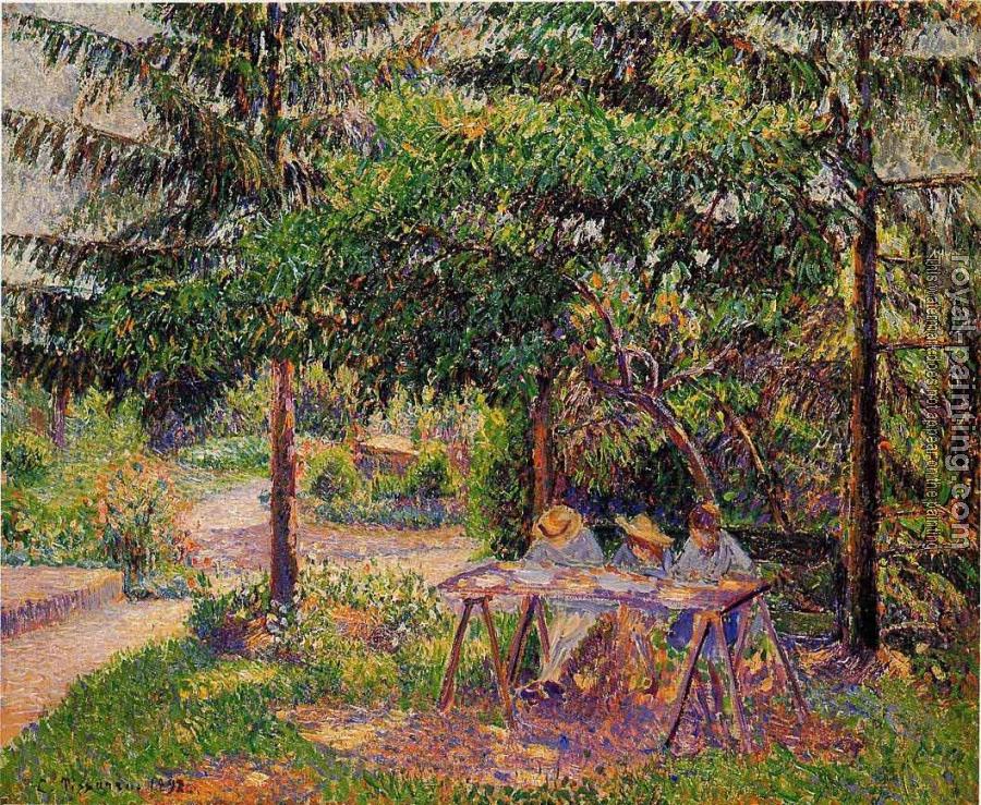 Camille Pissarro : Children in a Garden at Eragny